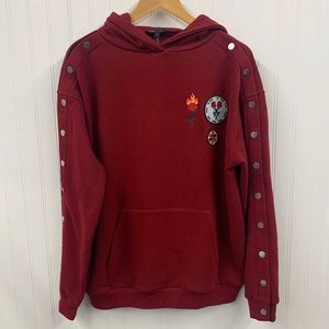 MAJE Hoodie with Embroidered Patches